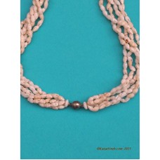 Momi Five Strand Ni`ihau Shell Lei